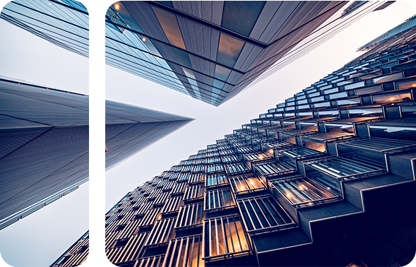 Several modern skyscrapers.