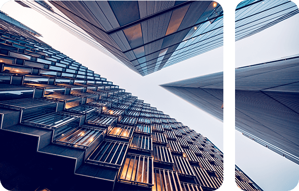 Several modern skyscrapers.