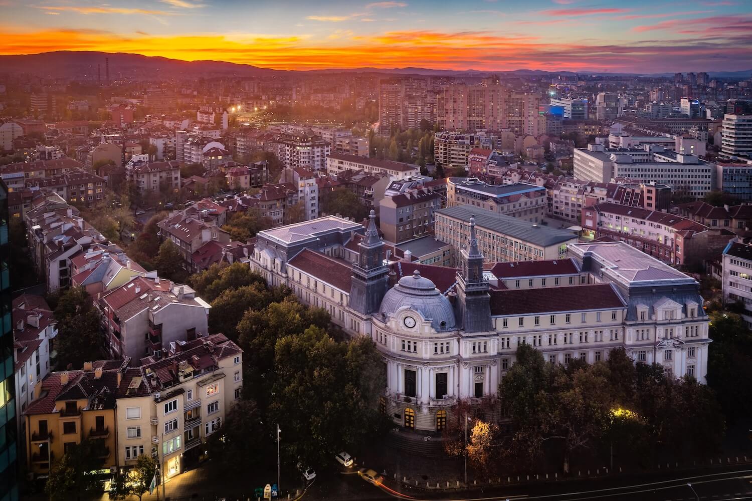 Sunset in sofia